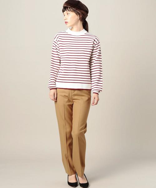 BEAUTY&YOUTH UNITED ARROWS（ビューティーアンドユースユナイテッドアローズ）の「BY ミラノリブボーダーハイネックニットプルオーバー◆（ニット/セーター・レディース・ブラック/レッド/ネイビー・FREE）」の7枚目の写真