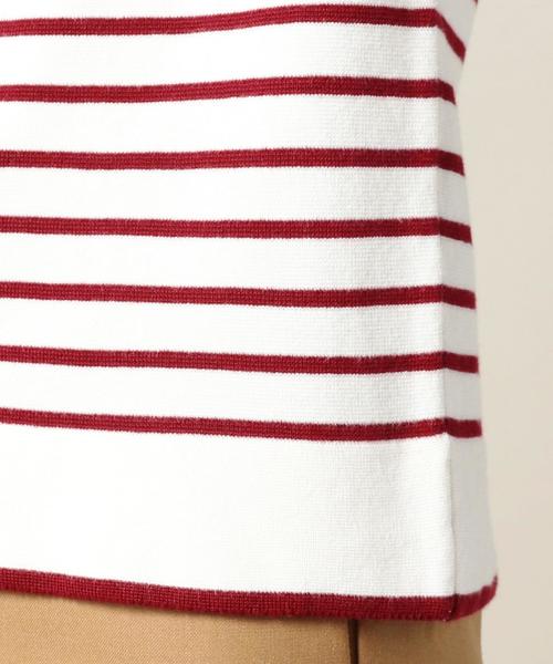 BEAUTY&YOUTH UNITED ARROWS（ビューティーアンドユースユナイテッドアローズ）の「BY ミラノリブボーダーハイネックニットプルオーバー◆（ニット/セーター・レディース・ブラック/レッド/ネイビー・FREE）」の10枚目の写真