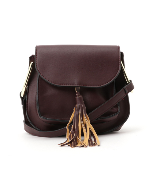 Re:EDIT（リエディ）の「[リエディ]フリンジ付ポシェットショルダーバック[リエディオリジナル]鞄/バッグ/ショルダーバッグ（ショルダーバッグ・レディース・ベージュ/ブラック/ブラウン/グリーン/ボルドー・FREE）」の3枚目の写真