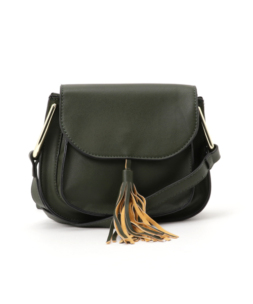 Re:EDIT（リエディ）の「[リエディ]フリンジ付ポシェットショルダーバック[リエディオリジナル]鞄/バッグ/ショルダーバッグ（ショルダーバッグ・レディース・ベージュ/ブラック/ブラウン/グリーン/ボルドー・FREE）」の4枚目の写真