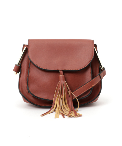 Re:EDIT（リエディ）の「[リエディ]フリンジ付ポシェットショルダーバック[リエディオリジナル]鞄/バッグ/ショルダーバッグ（ショルダーバッグ・レディース・ベージュ/ブラック/ブラウン/グリーン/ボルドー・FREE）」の5枚目の写真