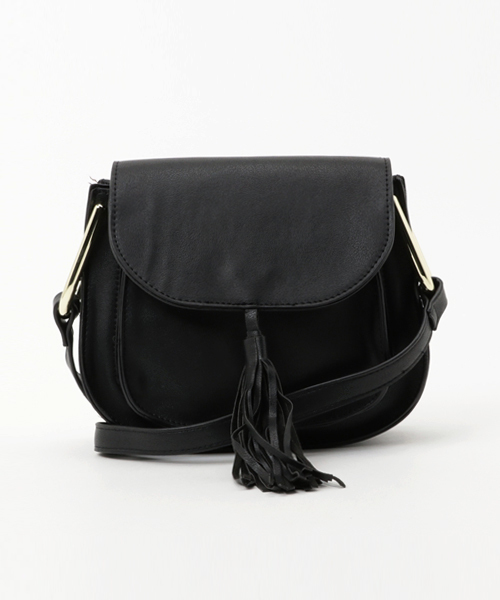 Re:EDIT（リエディ）の「[リエディ]フリンジ付ポシェットショルダーバック[リエディオリジナル]鞄/バッグ/ショルダーバッグ（ショルダーバッグ・レディース・ベージュ/ブラック/ブラウン/グリーン/ボルドー・FREE）」の2枚目の写真