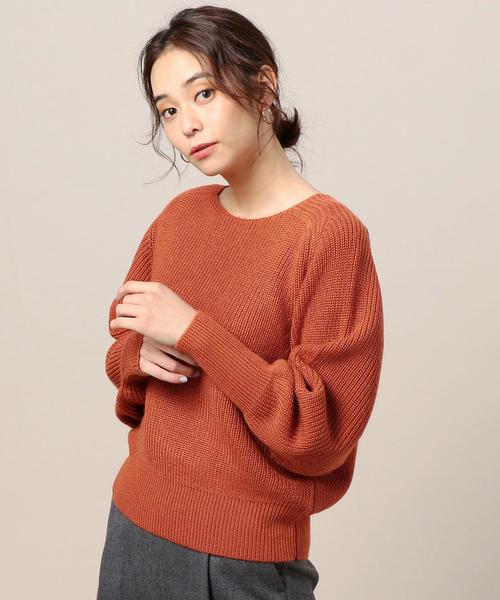 BEAUTY&YOUTH UNITED ARROWS（ビューティーアンドユースユナイテッドアローズ）の「BY 畦 ドルマン ニットプルオーバー◆（ニット/セーター・レディース・オフホワイト/ライトグレー/ワインレッド/オレンジ系その他・FREE）」の4枚目の写真