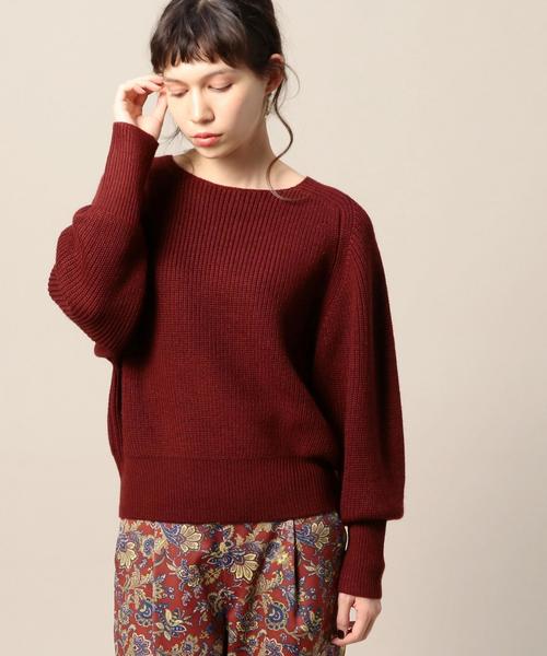 BEAUTY&YOUTH UNITED ARROWS（ビューティーアンドユースユナイテッドアローズ）の「BY 畦 ドルマン ニットプルオーバー◆（ニット/セーター・レディース・オフホワイト/ライトグレー/ワインレッド/オレンジ系その他・FREE）」の3枚目の写真