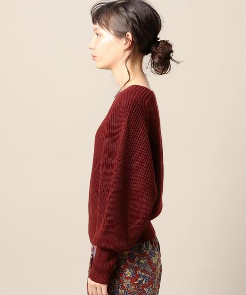 BEAUTY&YOUTH UNITED ARROWS（ビューティーアンドユースユナイテッドアローズ）の「BY 畦 ドルマン ニットプルオーバー◆（ニット/セーター・レディース・オフホワイト/ライトグレー/ワインレッド/オレンジ系その他・FREE）」の14枚目の写真