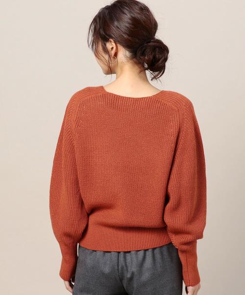 BEAUTY&YOUTH UNITED ARROWS（ビューティーアンドユースユナイテッドアローズ）の「BY 畦 ドルマン ニットプルオーバー◆（ニット/セーター・レディース・オフホワイト/ライトグレー/ワインレッド/オレンジ系その他・FREE）」の6枚目の写真