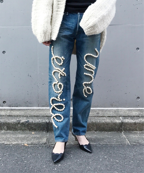 数量限定 Tu Es Mon Tresor トゥ エ モン トレゾア 16年モデル パール刺繍ヴィンテージ加工デニム サイズ 00 レディース デニムパンツ ブランド古着バズストア 最安値に挑戦 Munipacaran Gob Pe