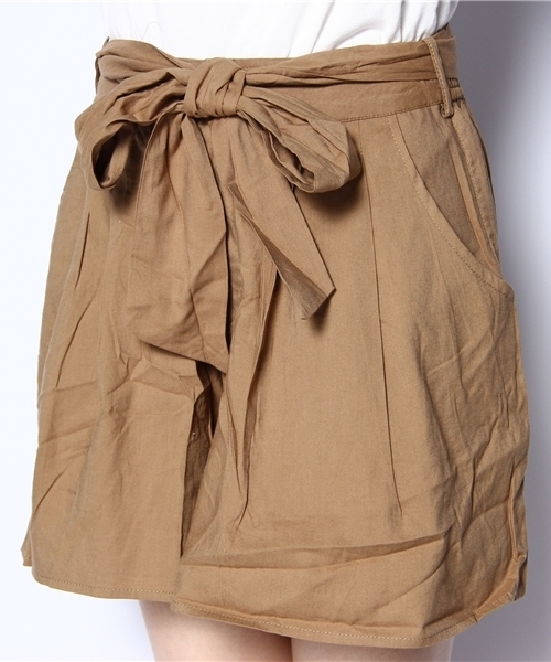 earth music&ecology（アースミュージックアンドエコロジー）の「●MORE 11月号 掲載● キュロット パンツ（チノパンツ・レディース・ネイビー/ベージュ・FREE）」の5枚目の写真