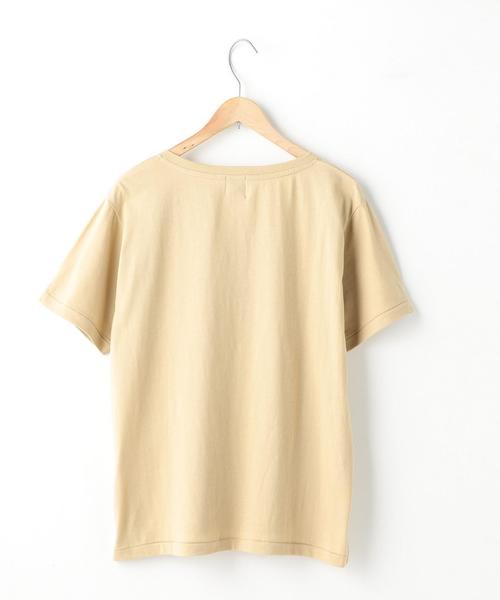 coen（コーエン）の「USAコットンVネックTシャツ（Tシャツ/カットソー・レディース・ホワイト/ブラック/ベージュ/オレンジ系その他/オリーブ/ネイビー・LARGE/MEDIUM）」の19枚目の写真