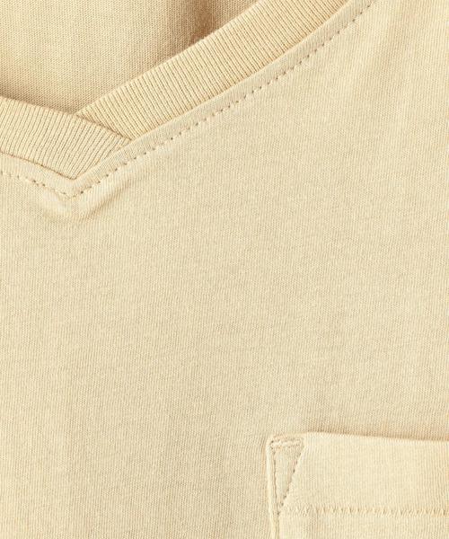 coen（コーエン）の「USAコットンVネックTシャツ（Tシャツ/カットソー・レディース・ホワイト/ブラック/ベージュ/オレンジ系その他/オリーブ/ネイビー・LARGE/MEDIUM）」の20枚目の写真