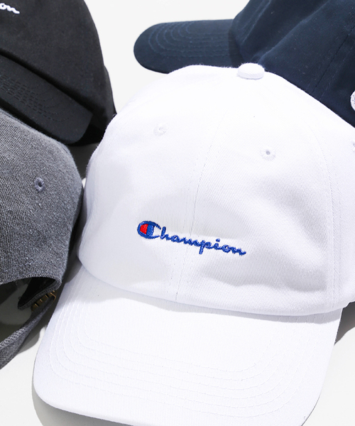 Champion（チャンピオン）の「∴WEGO/Champion LOWキャップ（キャップ・メンズ・ブラック系その他/ホワイト/オレンジ/ブラック/ダークインディゴブルー/パープル/ライトインディゴブルー/ネイビー/ベージュ/インディゴブルー/ライム/ライトパープル/サックスブルー/ライトピンク・FREE）」の2枚目の写真