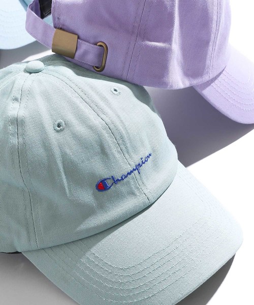 Champion（チャンピオン）の「∴WEGO/Champion LOWキャップ（キャップ・メンズ・ブラック系その他/ホワイト/オレンジ/ブラック/ダークインディゴブルー/パープル/ライトインディゴブルー/ネイビー/ベージュ/インディゴブルー/ライム/ライトパープル/サックスブルー/ライトピンク・FREE）」の5枚目の写真