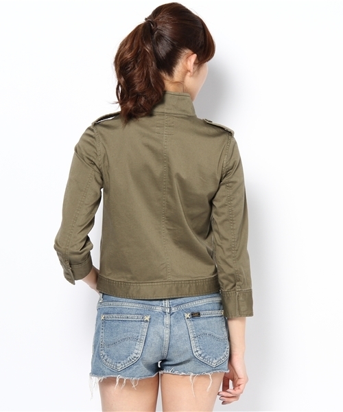 Ray BEAMS（レイビームス）の「*Ray BEAMS / スタンドカラー ミリタリーブルゾン（ブルゾン・レディース・ブラック/グリーン系その他・0/1）」の5枚目の写真