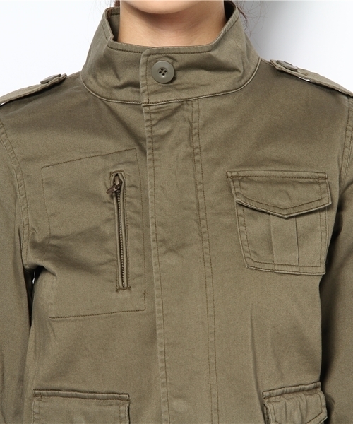 Ray BEAMS（レイビームス）の「*Ray BEAMS / スタンドカラー ミリタリーブルゾン（ブルゾン・レディース・ブラック/グリーン系その他・0/1）」の7枚目の写真