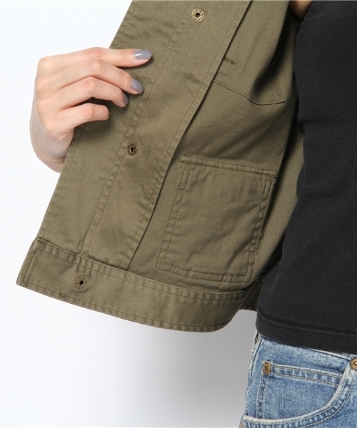 Ray BEAMS（レイビームス）の「*Ray BEAMS / スタンドカラー ミリタリーブルゾン（ブルゾン・レディース・ブラック/グリーン系その他・0/1）」の10枚目の写真