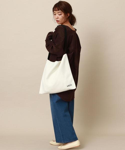 Another Edition(アナザーエディション)の「ロゴショルダーバッグ(ショルダーバッグ・レディース・オフホワイト/ブラック/グレー/オレンジ・FREE)」の8枚目の写真