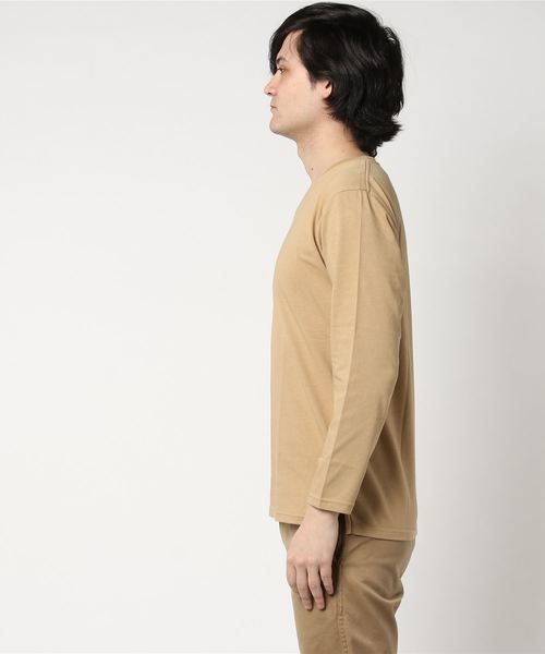 WEGO（ウィゴー）の「WEGO/ThermoStorageVネックカットソー（Tシャツ/カットソー・メンズ・ワイン/ネイビー/ブラック/ホワイト/ベージュ・MEDIUM/LARGE/SMALL）」の7枚目の写真