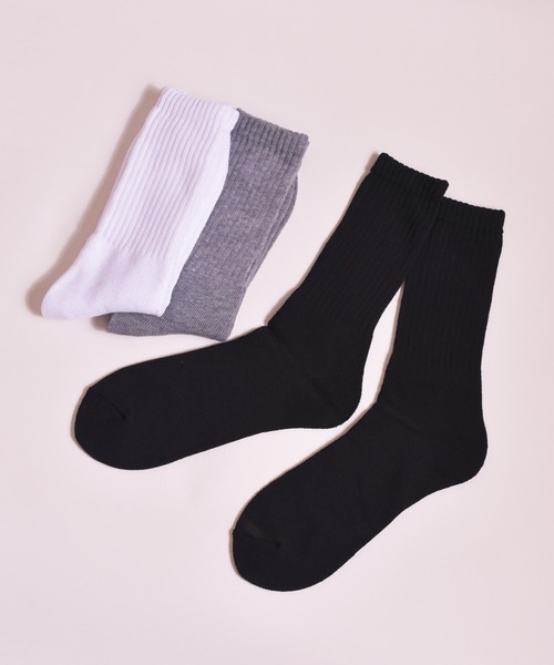 VIBGYOR（ヴィブジョー）の「シンプルリブスポーツソックス（ソックス/靴下・メンズ・ホワイト/ブラック/グレー・FREE）」の8枚目の写真