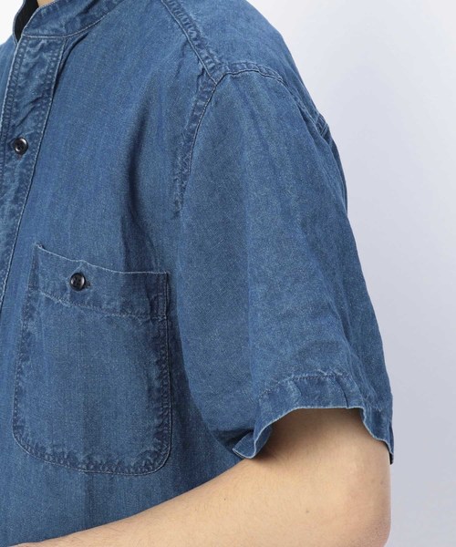 Bshop（ビショップ）の「【orSlow】スタンドカラー半袖シャツ INDIGO