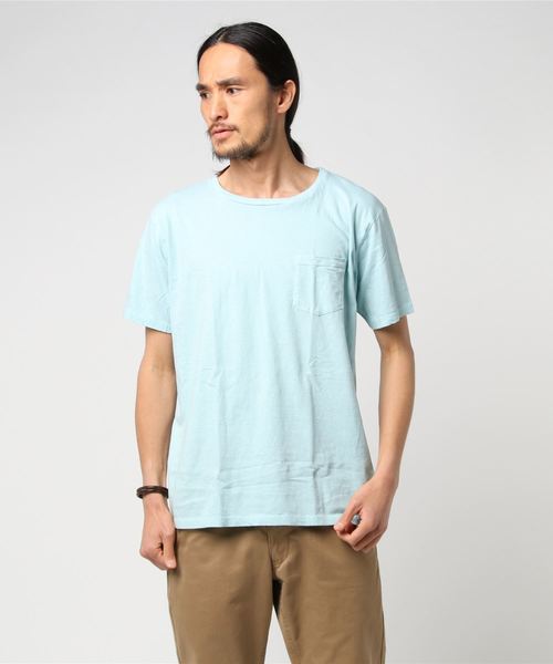HANES(ヘインズ)の「【Hanes/ヘインズ】メンズ ポケット付きTシャツ ヘインズスポーツウェア ヘインズ(Tシャツ/カットソー・メンズ・その他5/ライム/ブラック/ロイヤルブルー/ダークネイビー/オフホワイト/ベージュ/スカイブルー・SMALL/LARGE/MEDIUM/X-SMALL)」の5枚目の写真