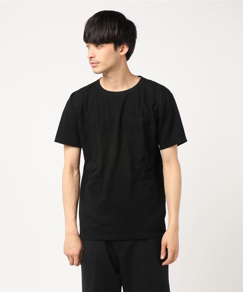 HANES(ヘインズ)の「【Hanes/ヘインズ】メンズ ポケット付きTシャツ ヘインズスポーツウェア ヘインズ(Tシャツ/カットソー・メンズ・その他5/ライム/ブラック/ロイヤルブルー/ダークネイビー/オフホワイト/ベージュ/スカイブルー・SMALL/LARGE/MEDIUM/X-SMALL)」の3枚目の写真