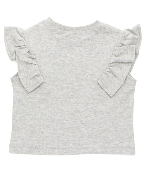 apres les cours（アプレレクール）の「LEE袖フリルTシャツ（Tシャツ/カットソー・キッズ・オフホワイト/レッド/グレー・100/120/90/140/80/110/130）」の8枚目の写真