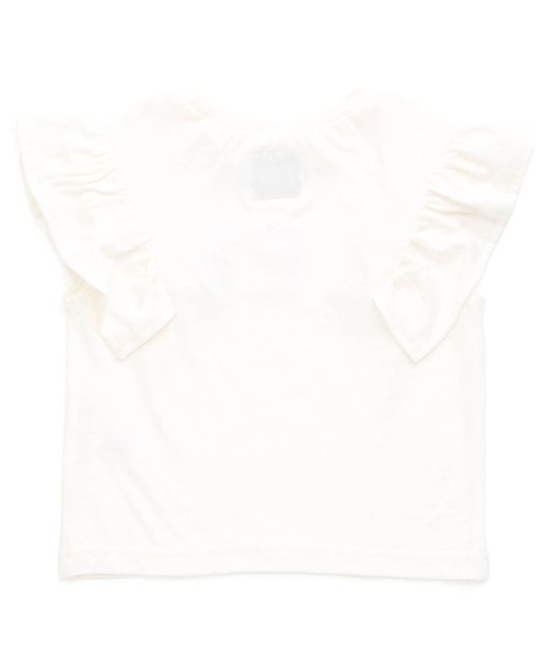 apres les cours（アプレレクール）の「LEE袖フリルTシャツ（Tシャツ/カットソー・キッズ・オフホワイト/レッド/グレー・100/120/90/140/80/110/130）」の9枚目の写真