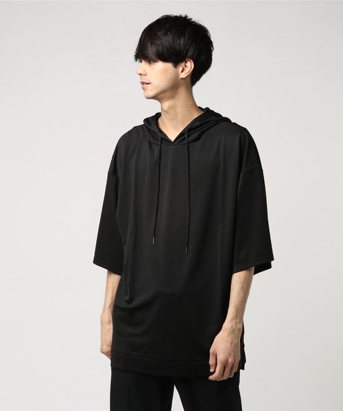 GGD SELECT(ジージーディー セレクト)の「GGD SELECT / ビッグシルエット 半袖スウェットパーカー(パーカー・メンズ・ホワイト/ブラック/ネイビー/グレー/グリーン/ワインレッド・M/L)」の10枚目の写真