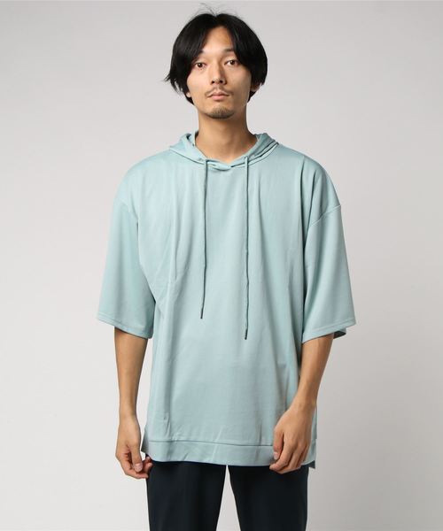GGD SELECT(ジージーディー セレクト)の「GGD SELECT / ビッグシルエット 半袖スウェットパーカー(パーカー・メンズ・ホワイト/ブラック/ネイビー/グレー/グリーン/ワインレッド・M/L)」の12枚目の写真