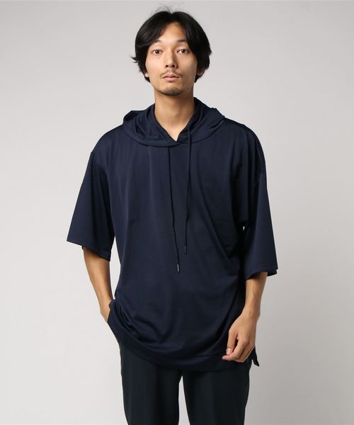 GGD SELECT(ジージーディー セレクト)の「GGD SELECT / ビッグシルエット 半袖スウェットパーカー(パーカー・メンズ・ホワイト/ブラック/ネイビー/グレー/グリーン/ワインレッド・M/L)」の13枚目の写真