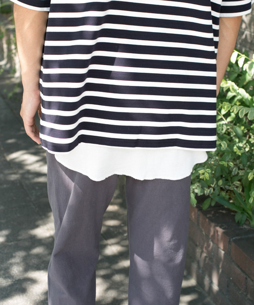 ITEMS URBANRESEARCH(アイテムズ アーバンリサーチ)の「ワッフル半袖ロングTシャツ(Tシャツ/カットソー・メンズ・ホワイト/ブラック・40/38)」の4枚目の写真