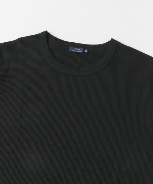ITEMS URBANRESEARCH(アイテムズ アーバンリサーチ)の「ワッフル半袖ロングTシャツ(Tシャツ/カットソー・メンズ・ホワイト/ブラック・40/38)」の5枚目の写真