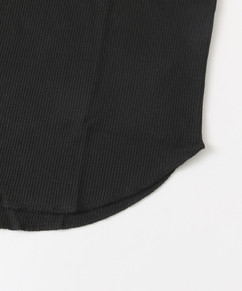 ITEMS URBANRESEARCH(アイテムズ アーバンリサーチ)の「ワッフル半袖ロングTシャツ(Tシャツ/カットソー・メンズ・ホワイト/ブラック・40/38)」の7枚目の写真