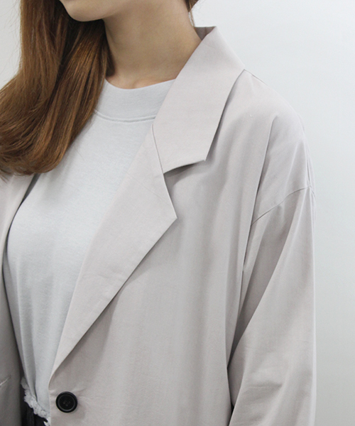 Kastane(カスタネ)の「Kastane magazine jacket(その他アウター・レディース・ライトグレー/チャコールグレー/カーキ・FREE)」の8枚目の写真