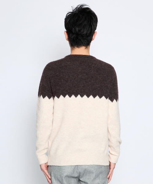SILAS(サイラス)の「CHARLEY KNIT(ニット/セーター・メンズ・ブラック/ブラウン・1/2/3)」の4枚目の写真