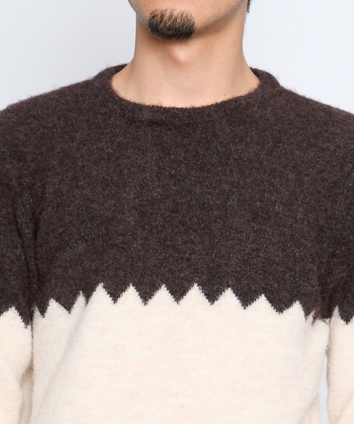 SILAS(サイラス)の「CHARLEY KNIT(ニット/セーター・メンズ・ブラック/ブラウン・1/2/3)」の5枚目の写真
