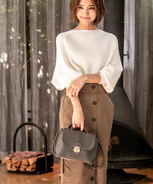 Edit Sheen（エディットシーン）の「フラップショルダーバッグ（ショルダーバッグ・レディース・ブラック/グレー/ボルドー・FREE）」の9枚目の写真