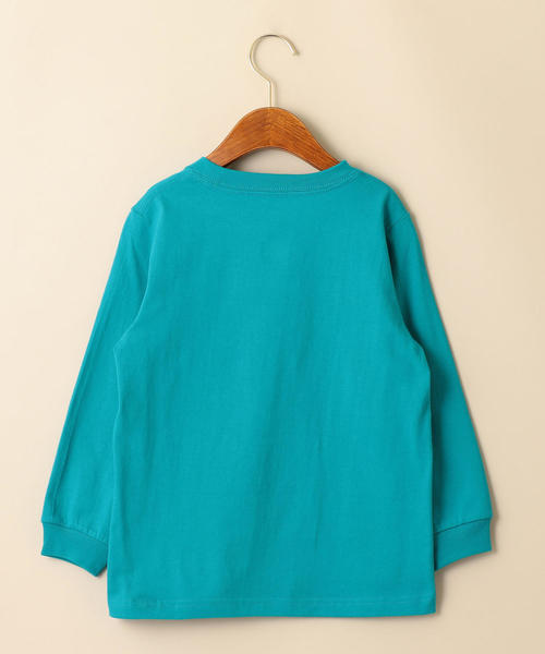 HANES(ヘインズ)の「【キッズ】〔別注〕Hanes(ヘインズ)BEEFY Tシャツロングスリーブ(Tシャツ/カットソー・キッズ・グレー/ベージュ/ライトブルー/ダークグリーン・110cm/120cm/130cm/100cm)」の5枚目の写真