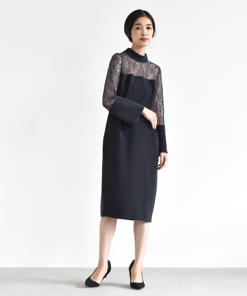 レース切替ハイネックワンピース ドレス Kaene カエン のファッション通販 Zozotown