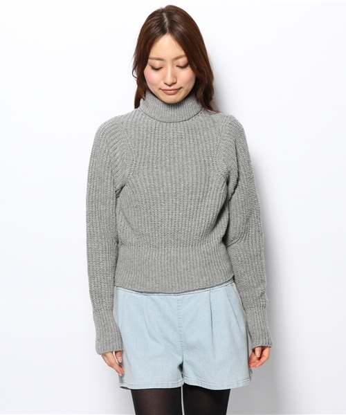 Kastane（カスタネ）の「リブタートルPO（ニット/セーター・レディース・グレー/アイボリー・FREE）」の3枚目の写真