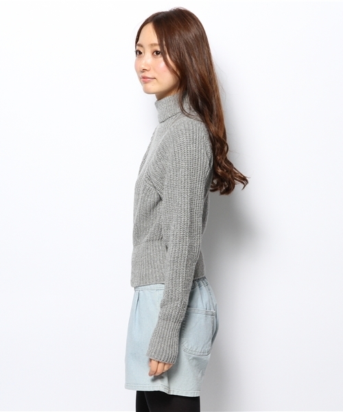 Kastane（カスタネ）の「リブタートルPO（ニット/セーター・レディース・グレー/アイボリー・FREE）」の4枚目の写真