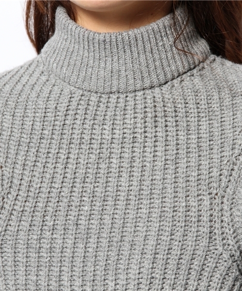 Kastane（カスタネ）の「リブタートルPO（ニット/セーター・レディース・グレー/アイボリー・FREE）」の6枚目の写真