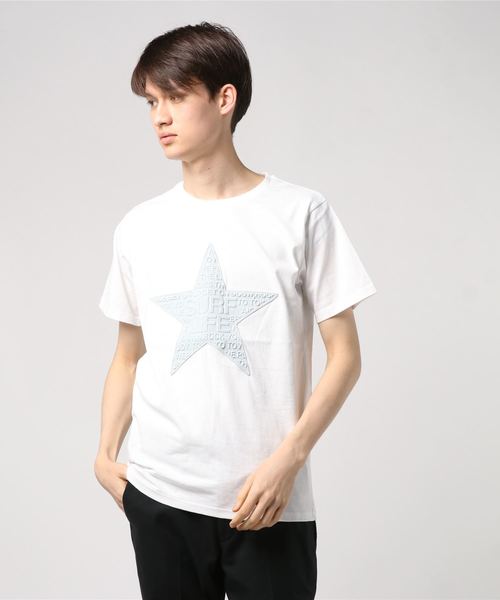 セール】スターデニムエンボスプリント半袖Tシャツ（Tシャツ 