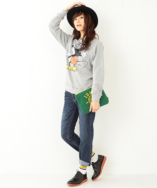 Ray BEAMS（レイビームス）の「◎Ray BEAMS / スウェット クラッチバッグ（クラッチバッグ・レディース・グレー/グリーン/ブルー/ネイビー・ONE SIZE）」の13枚目の写真