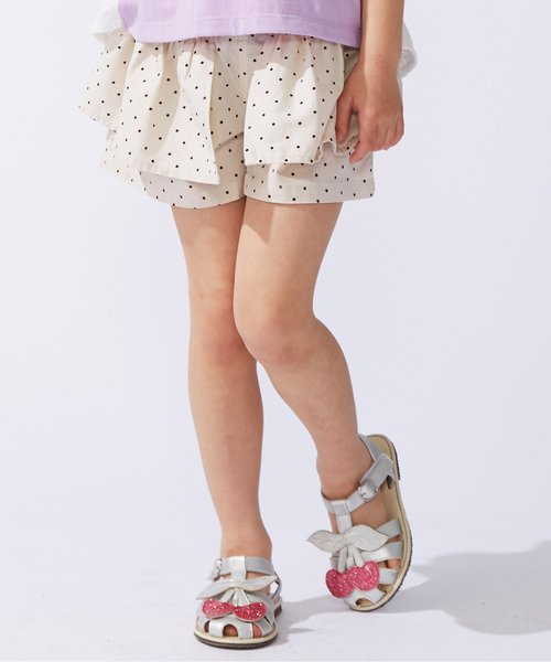 apres les cours(アプレレクール)の「フリルキュロットパンツ(その他パンツ・キッズ・ブラウン/ドット/その他3・130/110/100/120/90/80/140)」の3枚目の写真