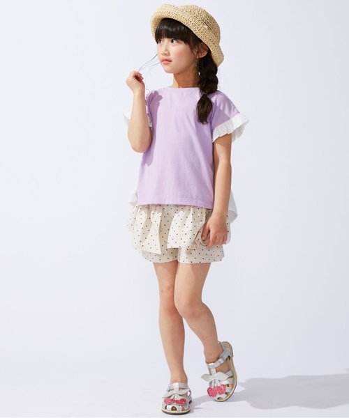 apres les cours(アプレレクール)の「フリルキュロットパンツ(その他パンツ・キッズ・ブラウン/ドット/その他3・130/110/100/120/90/80/140)」の5枚目の写真