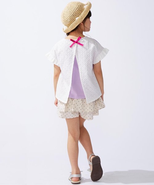 apres les cours(アプレレクール)の「フリルキュロットパンツ(その他パンツ・キッズ・ブラウン/ドット/その他3・130/110/100/120/90/80/140)」の4枚目の写真