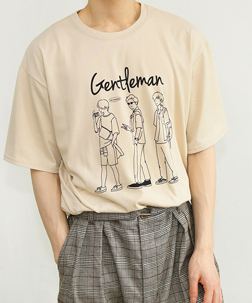 PairPair（ペアペア）の「男の子＆女の子アソートプリントTシャツ(ユニセックスアイテム)（Tシャツ/カットソー・レディース・ベージュ/ホワイト/ネイビー/ブルー/ライトベージュ/ホワイト系その他・FREE）」の5枚目の写真