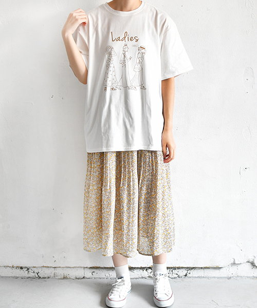 PairPair（ペアペア）の「男の子＆女の子アソートプリントTシャツ(ユニセックスアイテム)（Tシャツ/カットソー・レディース・ベージュ/ホワイト/ネイビー/ブルー/ライトベージュ/ホワイト系その他・FREE）」の13枚目の写真