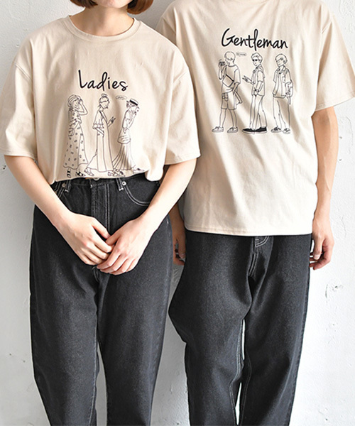 PairPair（ペアペア）の「男の子＆女の子アソートプリントTシャツ(ユニセックスアイテム)（Tシャツ/カットソー・レディース・ベージュ/ホワイト/ネイビー/ブルー/ライトベージュ/ホワイト系その他・FREE）」の15枚目の写真